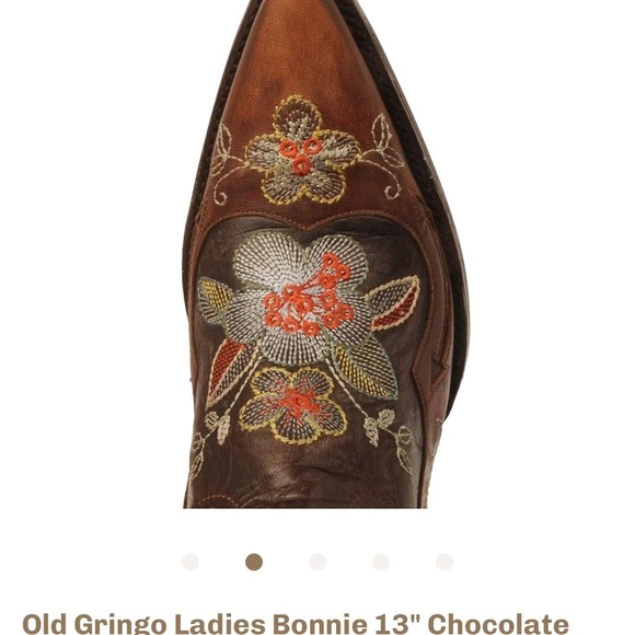 Old Gringo Bonnie boots in chocolate and brass size 9 - Picture 6 of 13